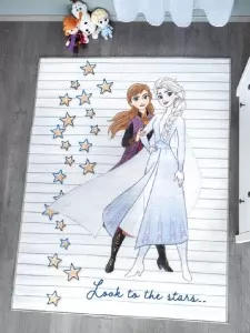 FROZEN/Jégvarázs szőnyeg nyomott mintás 100% poliamid szőnyeg 130x170 cm méretben.