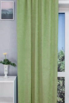 Ramon/280/28- Bársonyos,halvány zöld jacquard sötétítő, dekorfüggöny egyedi méretre varrva