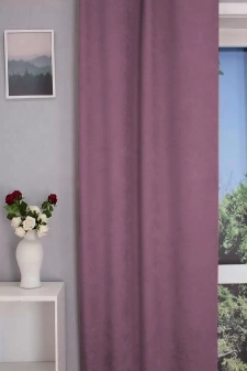Ramon/280/17 - Bársonyos, lila színű jacquard sötétítő, dekorfüggöny egyedi méretre varrva