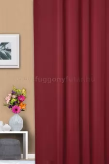 Bordó színű üni dimout sötétítő függöny egyedi méretre varrva