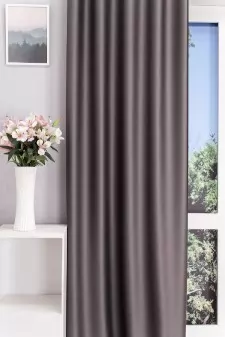 Luxury - Palatinaszürke színű dimout sötétítő függöny, ólomzsinóros egyedi méretre varrva
