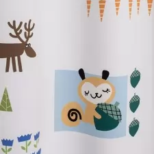 Kiddy-kétoldalas csíkos-állatmintás gyerekszobai dimout sötétítő függöny egyedi méretre varrva