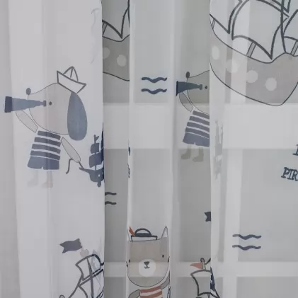 Pirate - Tengerészes, hajós, gyerekszobai voile függöny egyedi méretre varrva