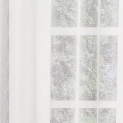 Nara – Apró pontos fehér Jacquard függöny, ólomzsinóros egyedi méretre varrva