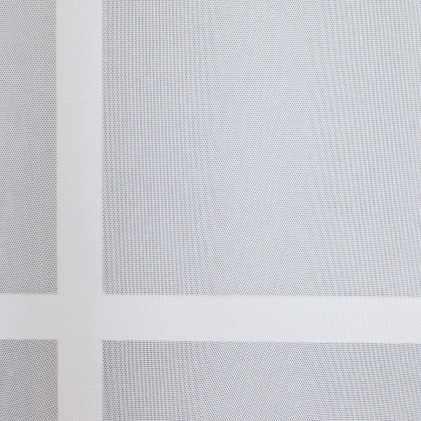 Naomi - fehér magasfényű organza függöny, ólomzsinóros egyedi méretre varrva