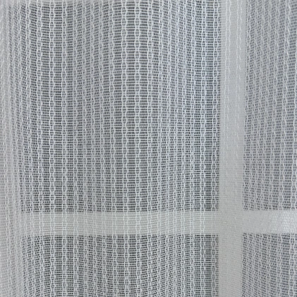 Mirella - Fehér láncmintás jacquard függöny egyedi méretre varrva