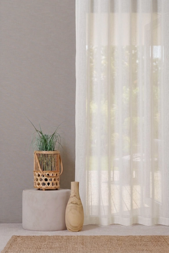 Sorrel - Hálószerű elefántcsont színű jacquard függöny  1010050241