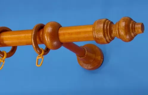 Pácolt tömörfa karnisszett, egysoros, cseresznye, 120 cm, átm. 28 mm