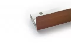 Műanyag függönysín, előlap, cseresznye, 5 cm
