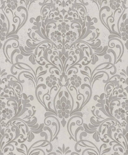 Vlies tapéta, Marburg City Glam/Urban Spaces 32603 Klasszikus barokk díszítőminta krémszürke szürkésbézs rézszín fémes