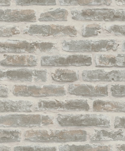 Szürke színű téglamintás vlies tapéta, Marburg Jackie 6827-10