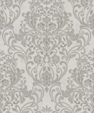 Vlies tapéta, Marburg City Glam/Urban Spaces 32603 Klasszikus barokk díszítőminta krémszürke szürkésbézs rézszín fémes