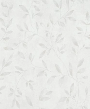 Vlies tapéta, Marburg City Glam 32632 Natur levél design fehér szürke ezüst fémes hatás tapéta